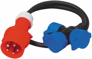 Kabel Strøm 400V - Overgang fra 16A 3 fas til 3xSchuko