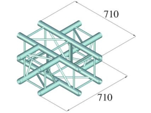 ALUTRUSS Quadtruss QQT-42 - 4 way T Piece