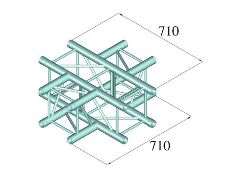 ALUTRUSS Quadtruss QQT-42 - 4 way T Piece