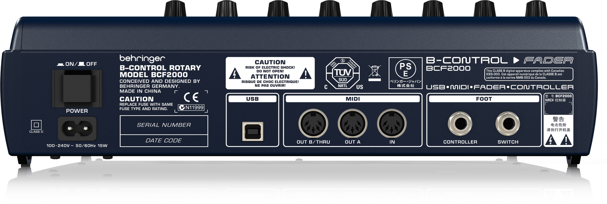 Behringer BCF2000 - USB Midi Fader Controller - Bilde 3
