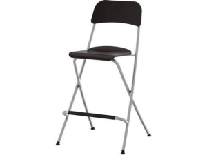 Barstol - Klapp 74 cm Sort