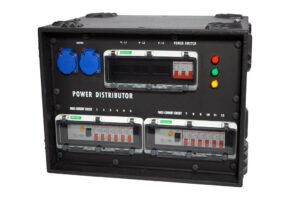 Strømskap 400V - 63A - 12 Kurser 16A CEE ut