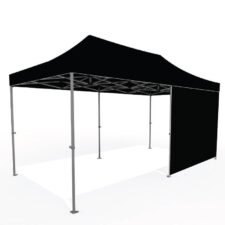 Quickuptelt 3x6m, 50 mm PROFF Svart i Bag med hjul
