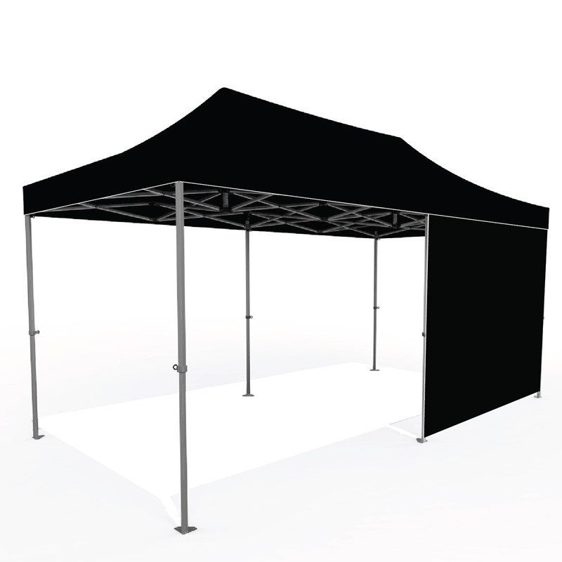 Quickuptelt 3x6m, 50 mm PROFF Svart i Bag med hjul