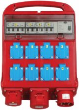 Strømskap 400V - 32A - 3 Kurser 16A, 1 x 16A 3Fas, 32A Loop ut