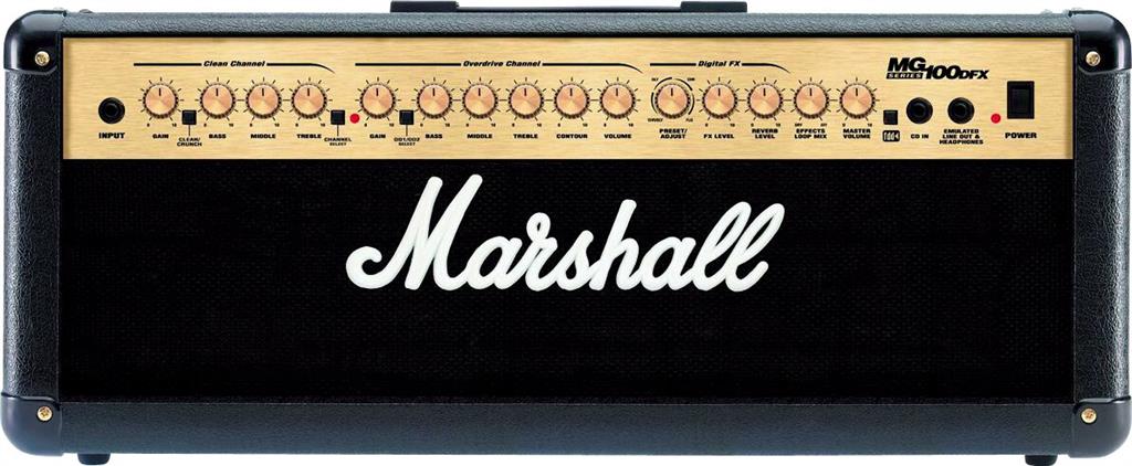 Marshall MG 100HDFX Topp i Flightcase